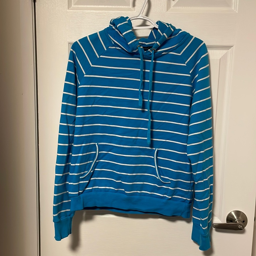 Light blue and white hoodie size large
